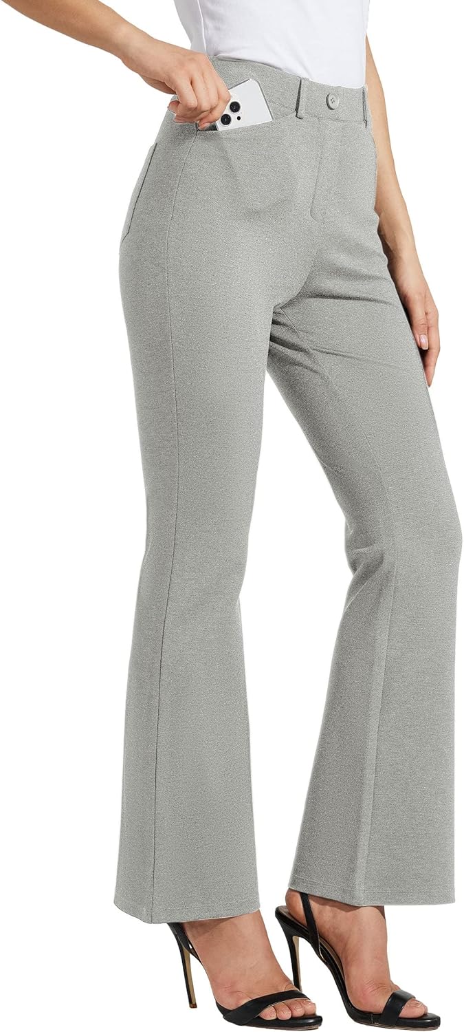 Willit Women's Yoga Dress Pants Bootcut Stretch Work Slacks