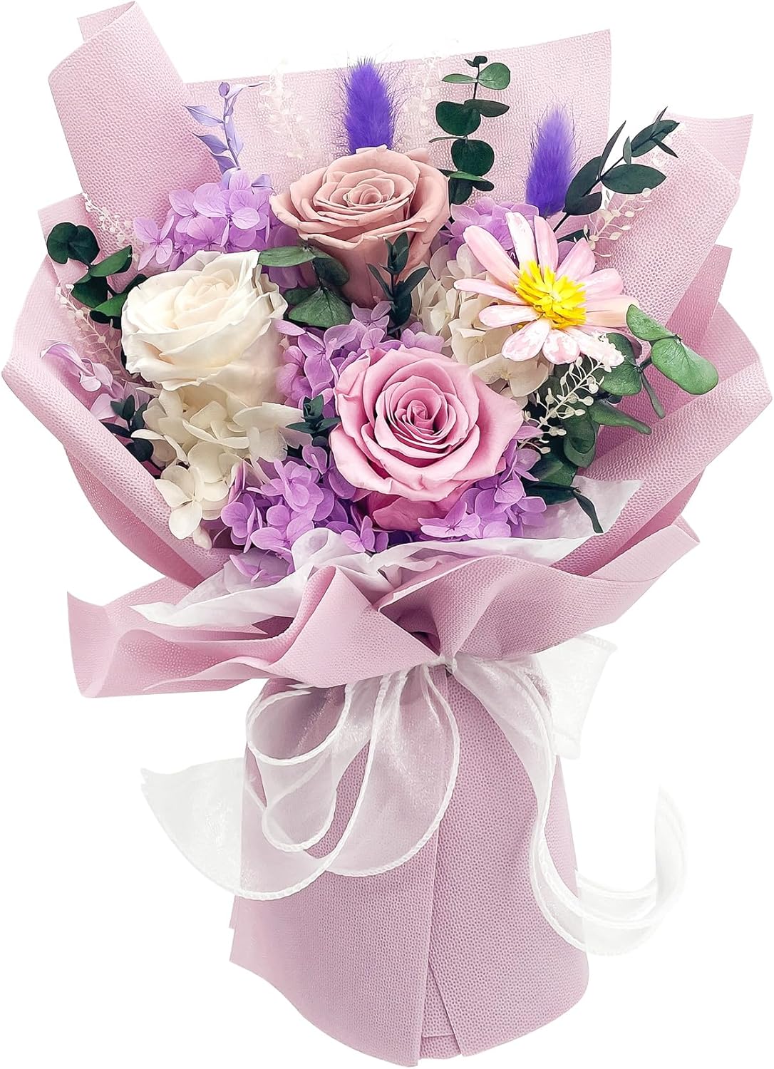 QOEAZY Preserved Flowers Bouquet Gift Box for Any Occasion