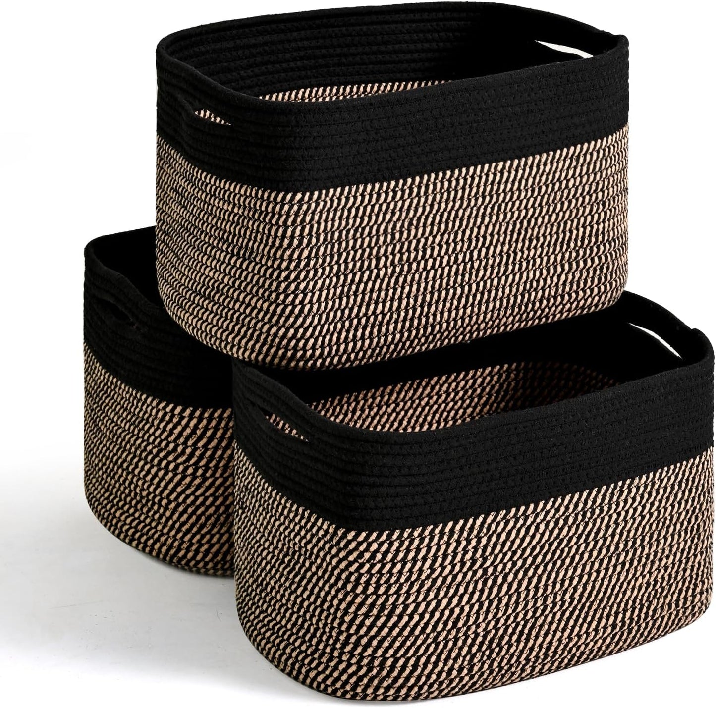 Woven Cotton Rope Storage Baskets for Organizing Your Home