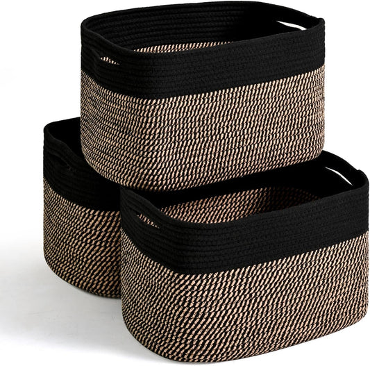 Woven Cotton Rope Storage Baskets for Organizing Your Home