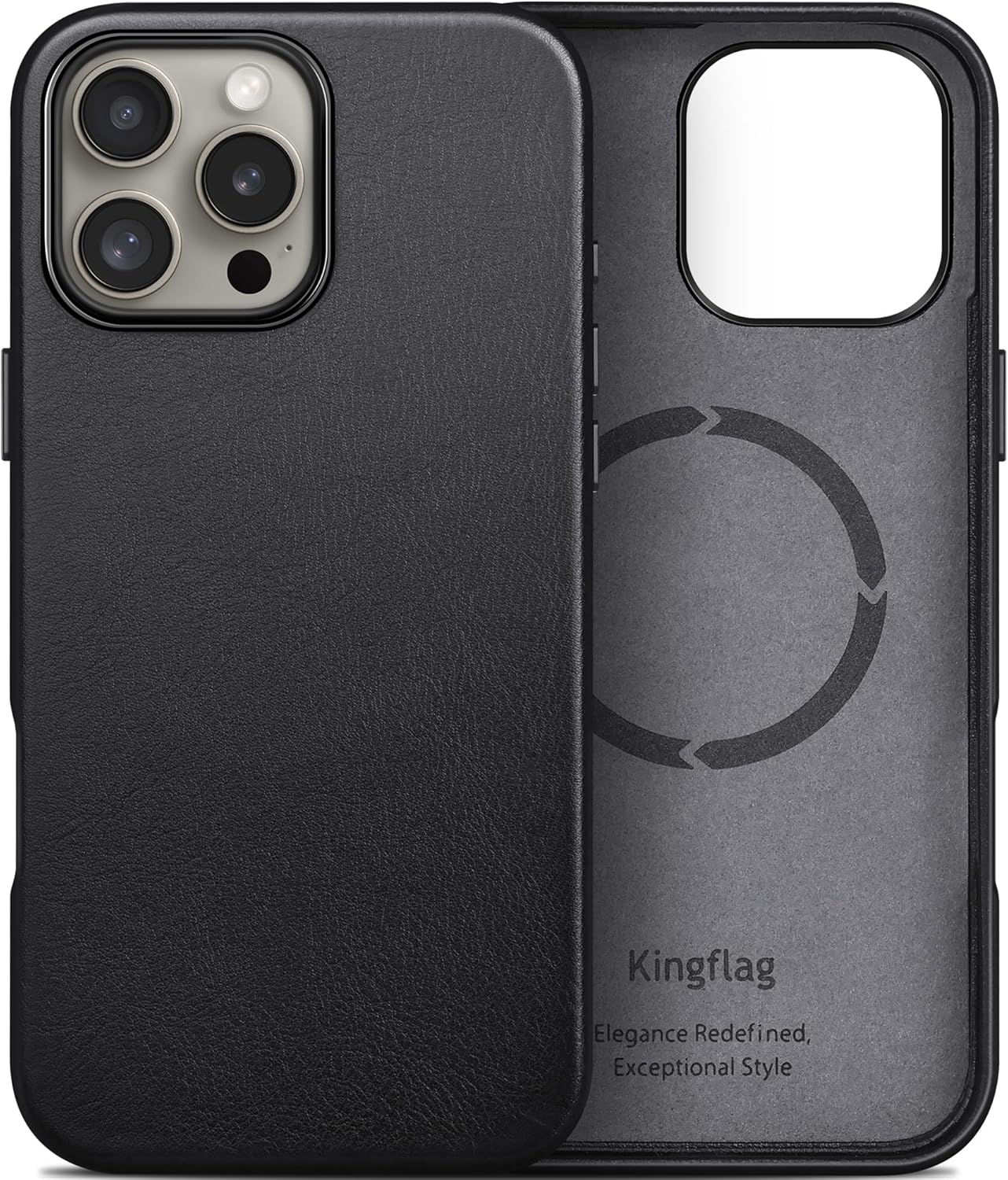 Genuine Leather Case for iPhone 16 Pro with MagSafe Compatibility