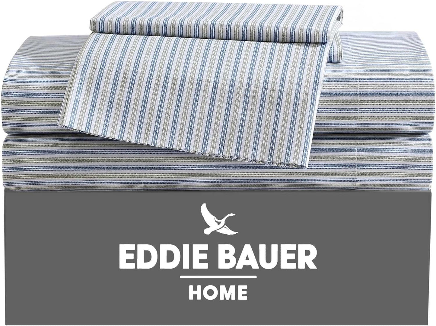 Eddie Bauer Queen Sheets Set - Crisp Cotton Percale Bedding