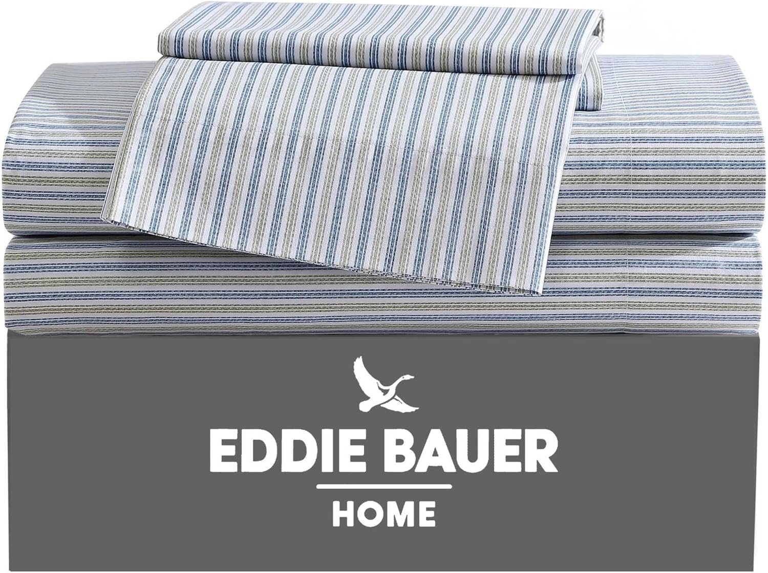 Eddie Bauer Twin Sheets Set - Crisp Cotton Percale Bedding