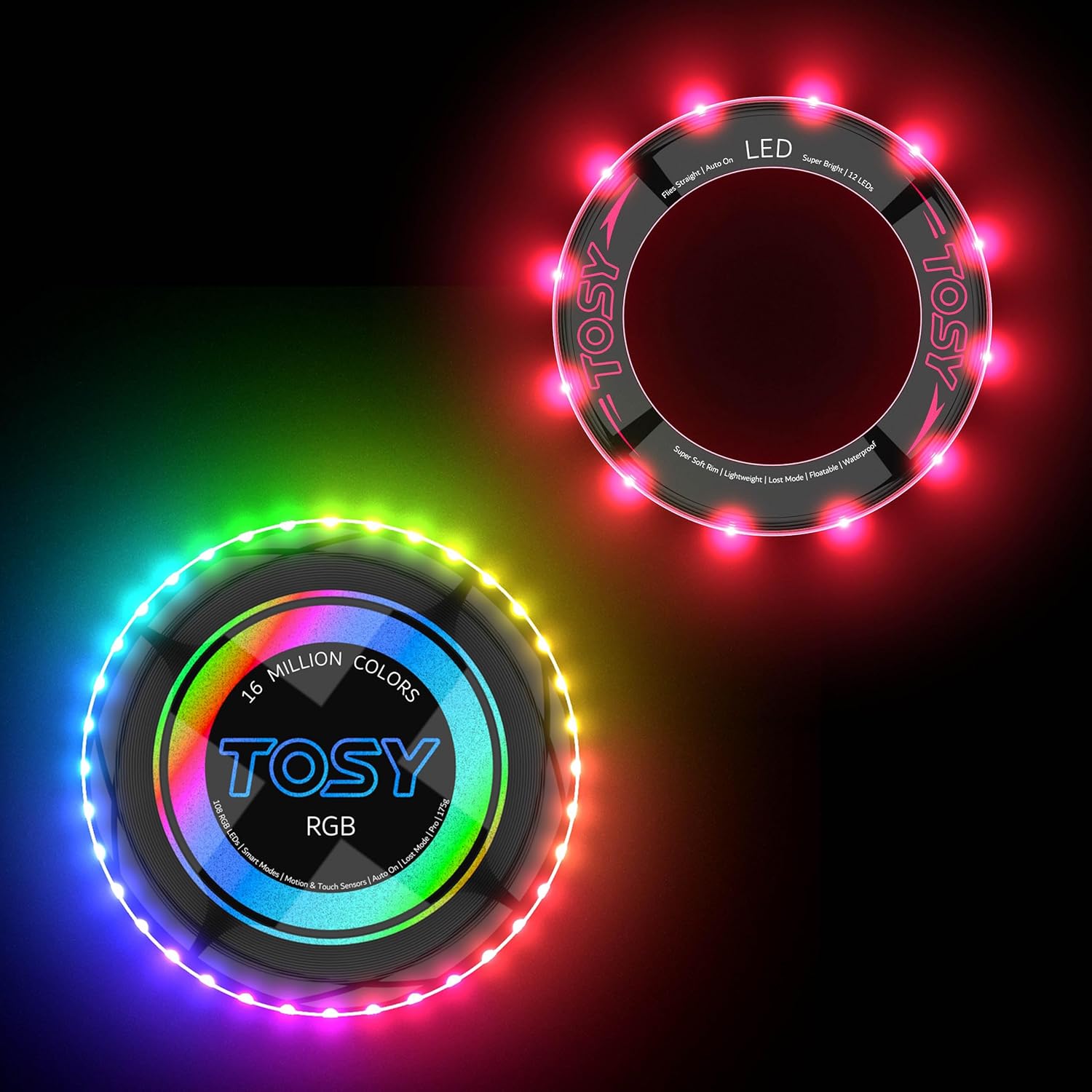 TOSY RGB Frisbee + Flying Ring Pack