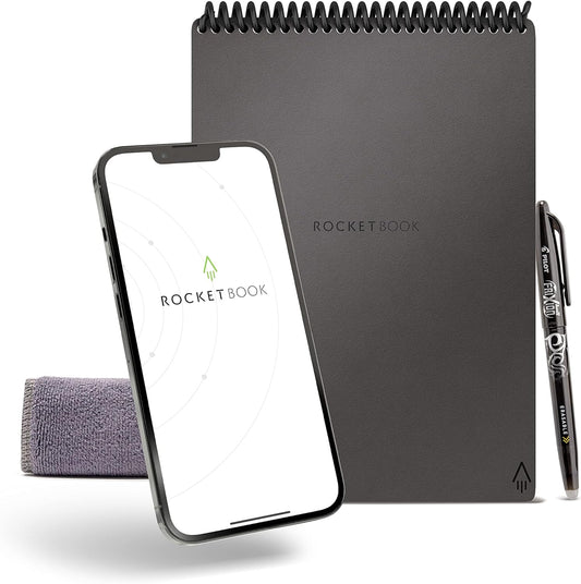 Rocketbook Flip Notebook: Reusable & Digital - Gray 6 x 8.8