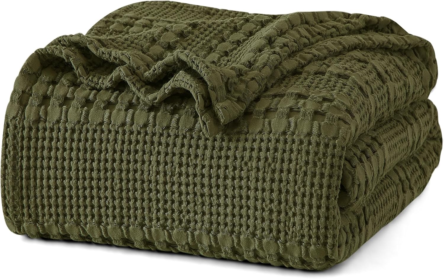 PHF 100% Cotton Waffle Weave Blanket for All-Season Comfort