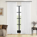 100 Inch Linen Pleated Curtains 2 Panels Set - Thick Pinch Pleat