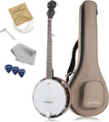 Ashthorpe Left Handed 5-String Banjo - Full Size, Closed Back