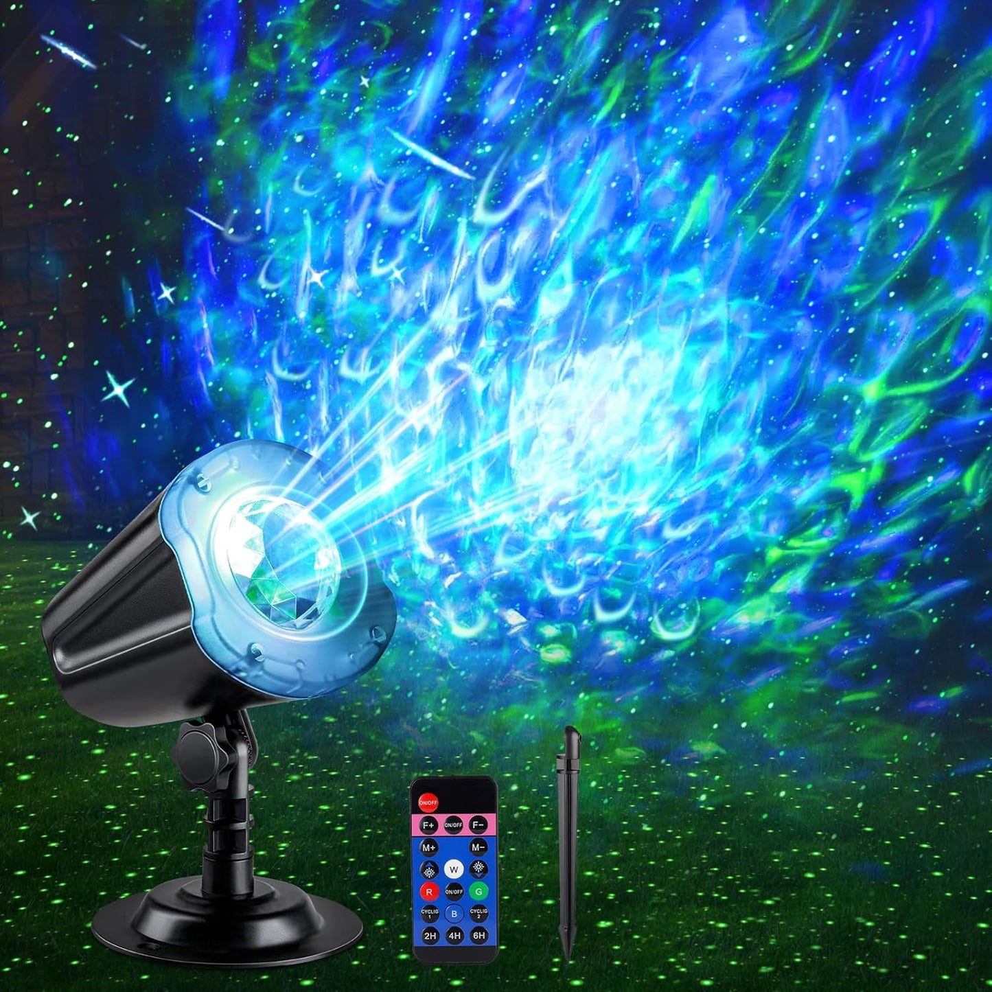 Alinkey Laser Wave Projector - Outdoor Starry Sky & Ocean Light Show
