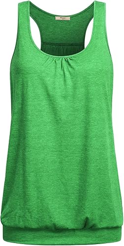 Miusey Womens Sleeveless Round Neck Yoga Tank Top for Comfort
