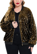 Sequin Jacket Plus Size Sparkle Bomber - Lightweight Party Blazer
