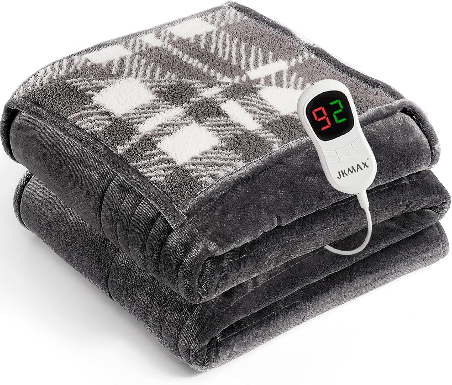JKMAX Heated Electric Blanket Twin Size - Cozy Winter Warmer