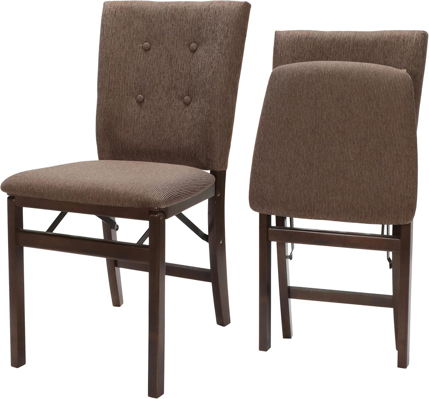 Set of 2 MECO Folding Chairs - Espresso Finish