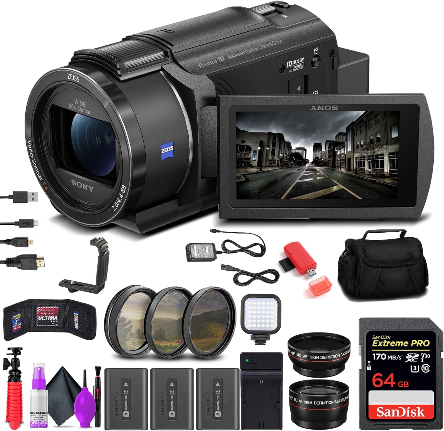 Sony FDR-AX43 UHD 4K Handycam Camcorder Vlogger Bundle Review