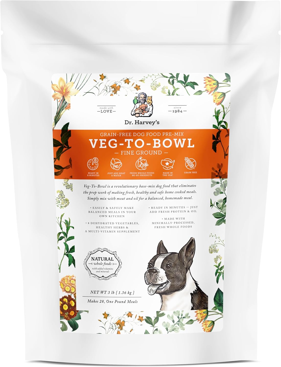 Dr. Harvey's Veg-to-Bowl Fine Ground Dog Food for Small Dogs