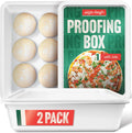 Pizza Dough Proofing Container with Lid (2 Pack) - Slim Stackable