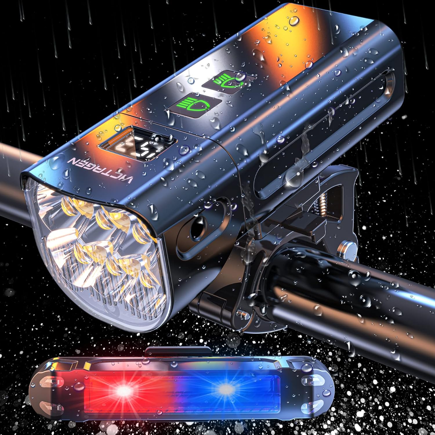 Victagen Bike Light 12000lm for Night Riding with Power Bank