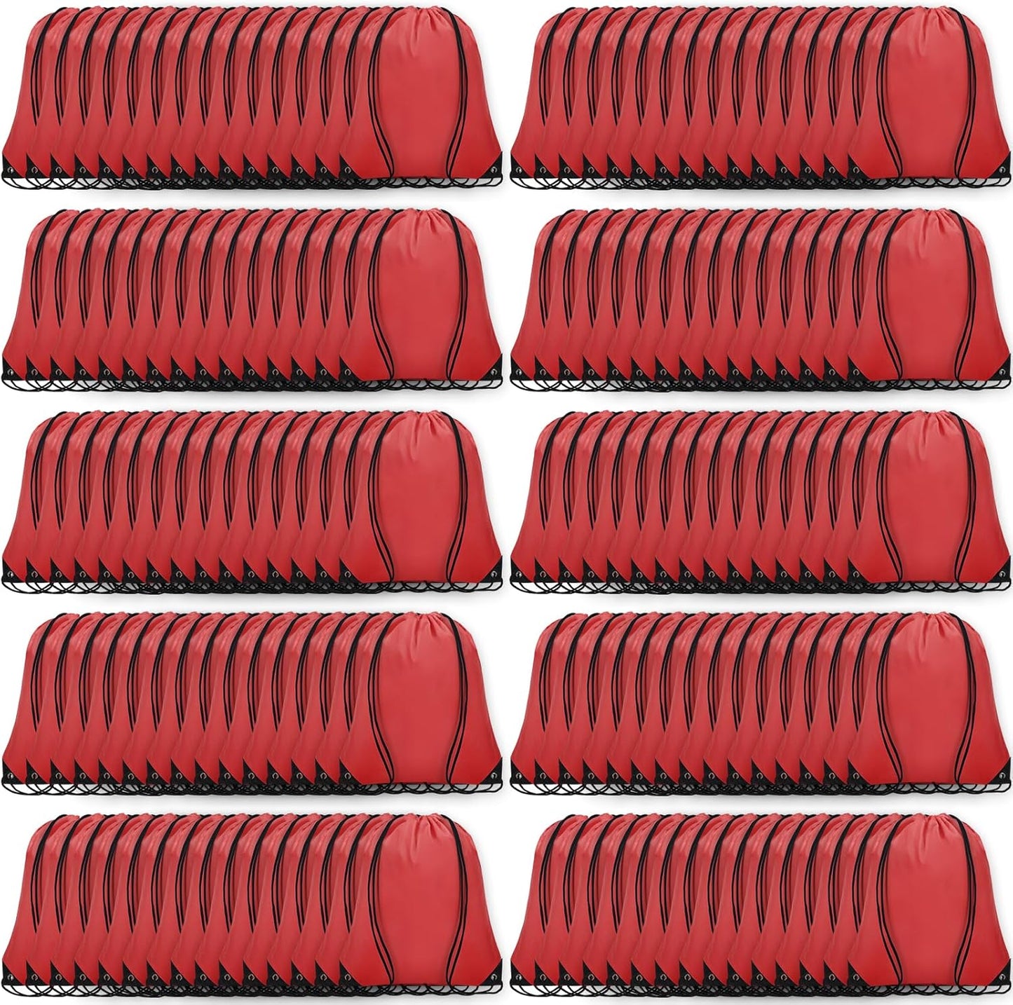 150Pcs Drawstring Backpack Bulk Cinch Sackpack for Gym Trips