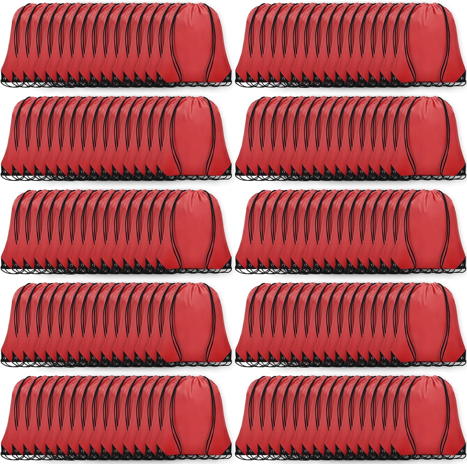 150Pcs Drawstring Backpack Bulk Cinch Sackpack for Gym Trips
