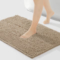 Large Chenille Bathroom Rug 36in x 24in Light Brown - Plush Chenille