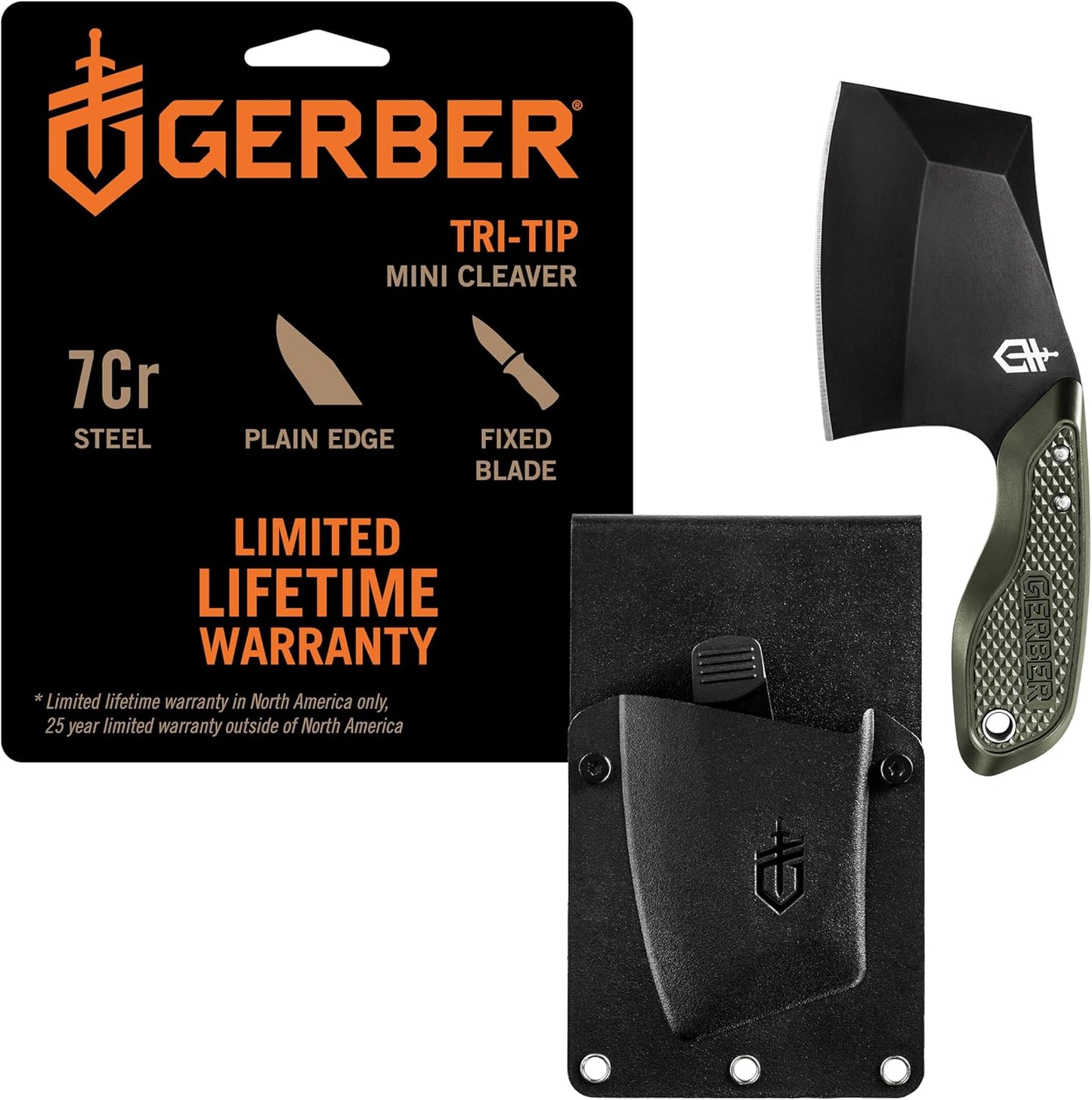 Gerber TRI-Tip Mini Cleaver Knife for Camping and Survival