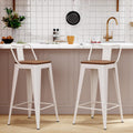 WENTMENT Metal Bar Stools Set of 2 for Kitchen Use