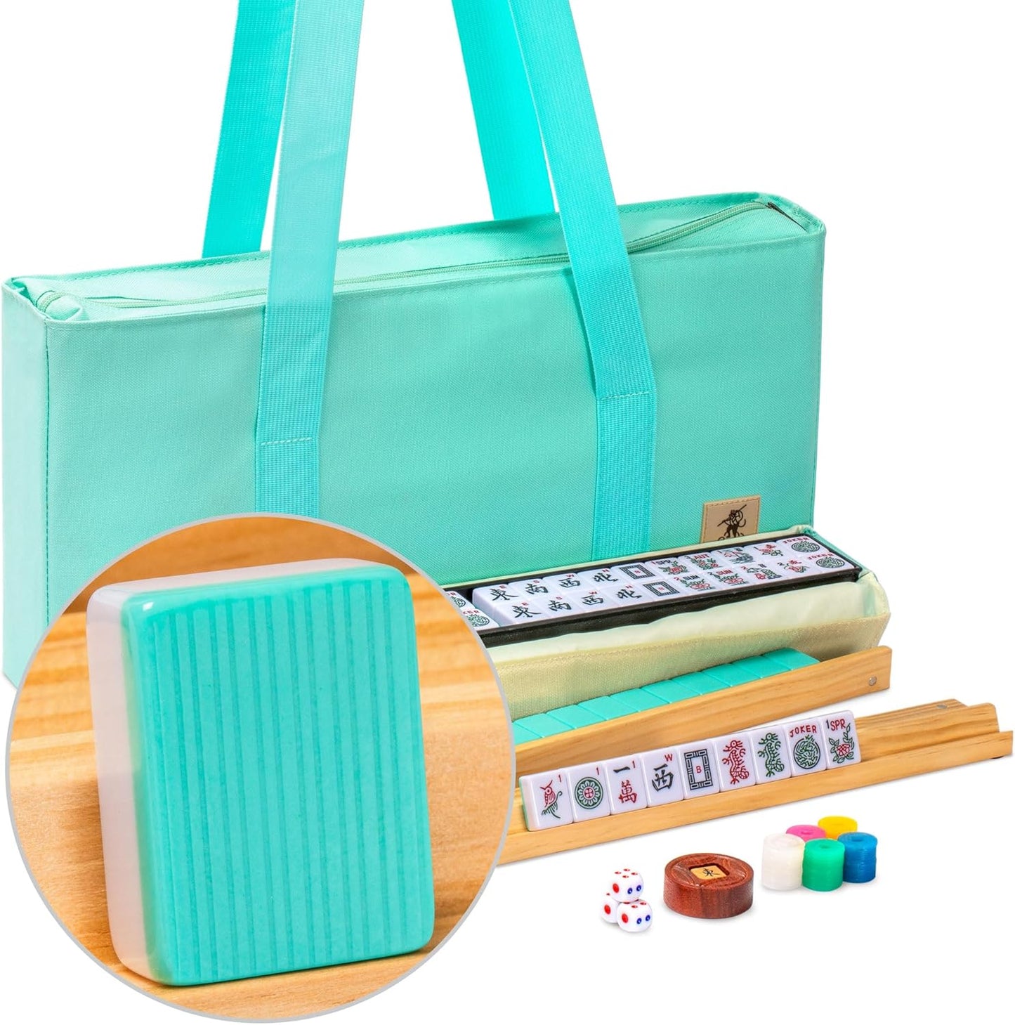 Seabreeze American Mahjong Set with Soft Case and Accessories