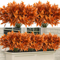 Artificial Fall Outdoor Flowers 36 Bundles - Lifelike UV Resistant