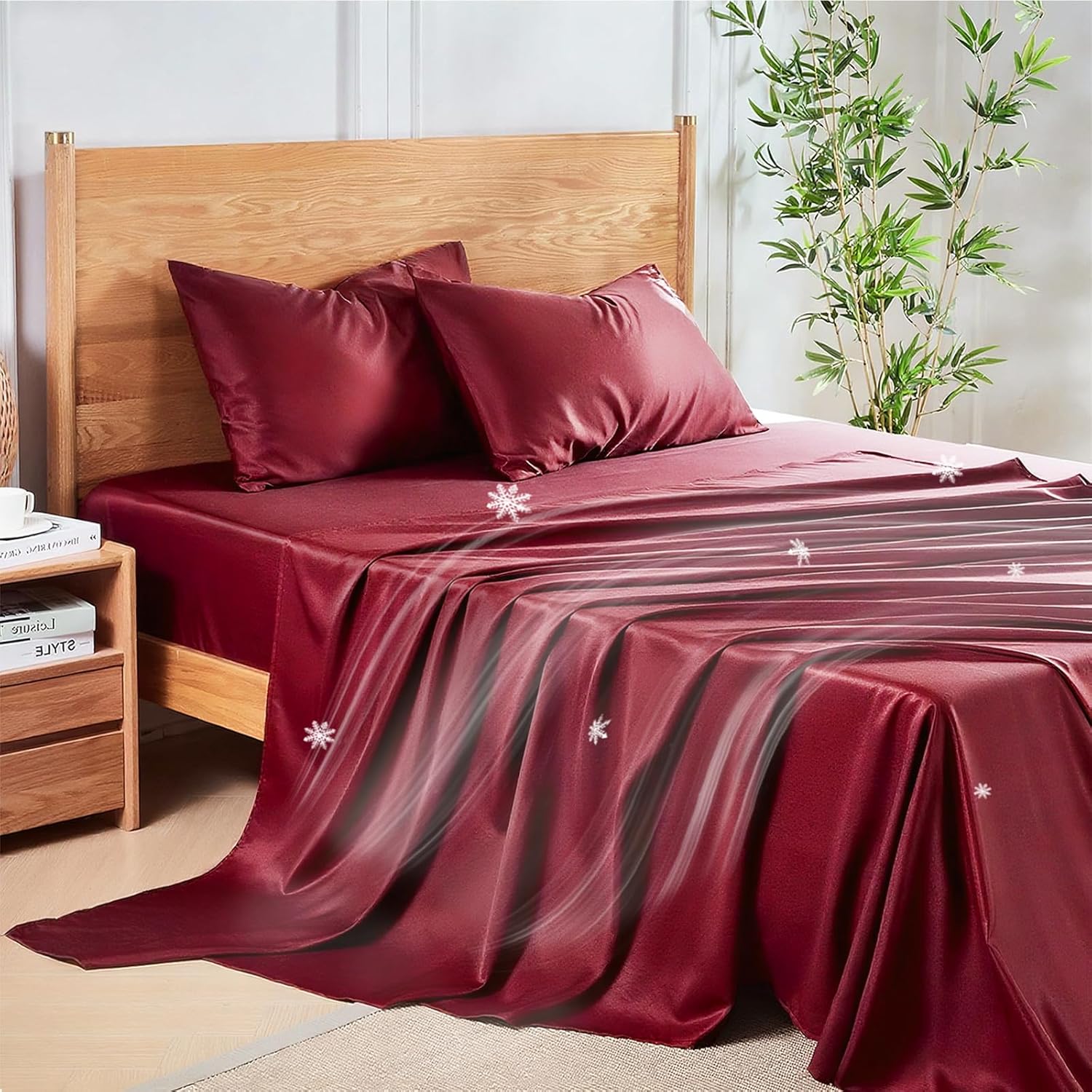 MR&HM Queen Sheet Set - Soft Cooling Sheets for Hot Sleepers
