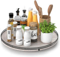 18in Lazy Susan Wood Turntable Organizer for Kitchen - Rustic Storage