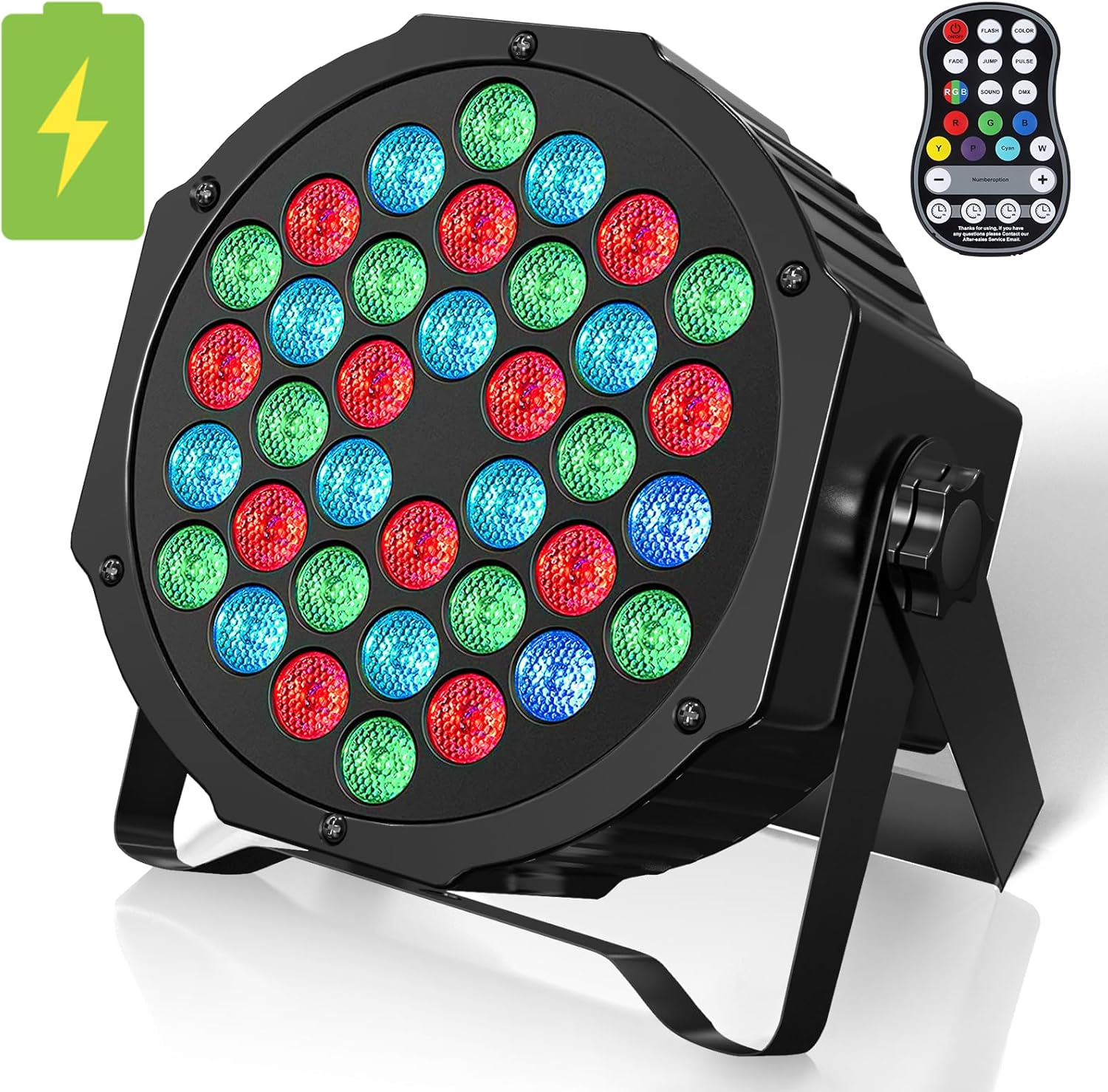 HOLDLAMP Rechargeable Par Lights 36W RGB for Events and Parties