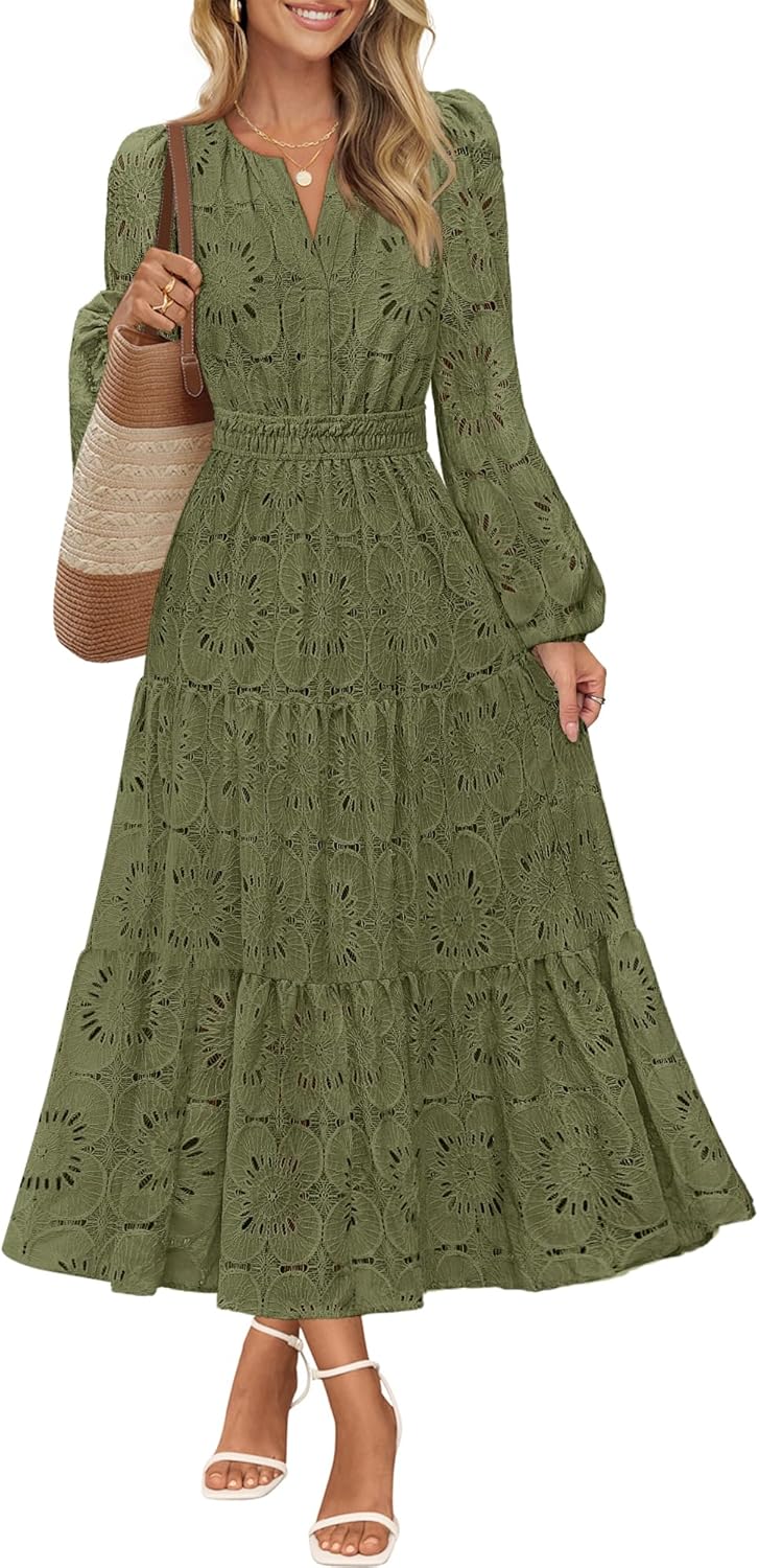 Elegant Women's Floral Maxi Dress with Pockets for Any Occasion