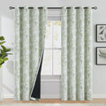 FMFUNCTEX 100% Blackout Floral Curtains 84 in - Thermal Insulated