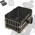 Zacro Bike Basket Rear - Large Folding Metal Bicycle Basket