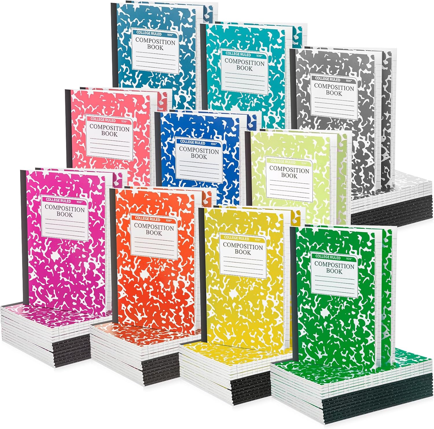 Fainne A5 Marble Composition Notebooks - 100 Pack