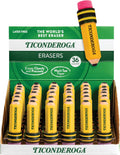 TICONDEROGA Erasers Pencil Shaped Yellow 36-Pack - Smudge-Free