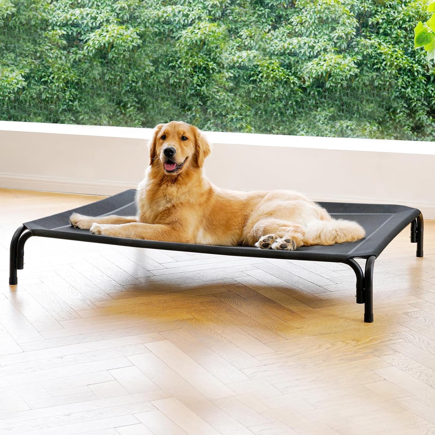 Elevated Dog Bed for Large Dogs - Tool-Free Assembly & Cooling