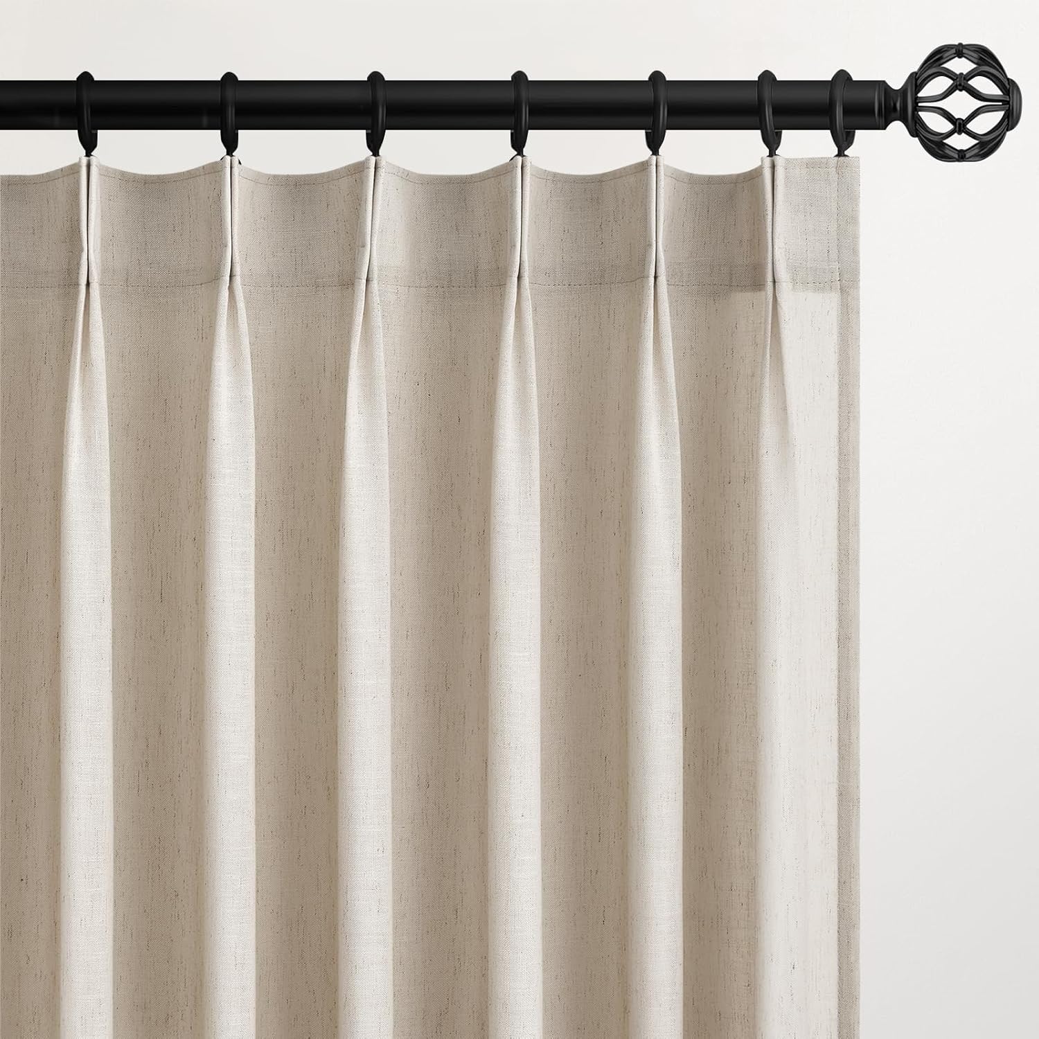 Topfinel Pinch Pleated Curtains 63 Inches Long for Cozy Homes