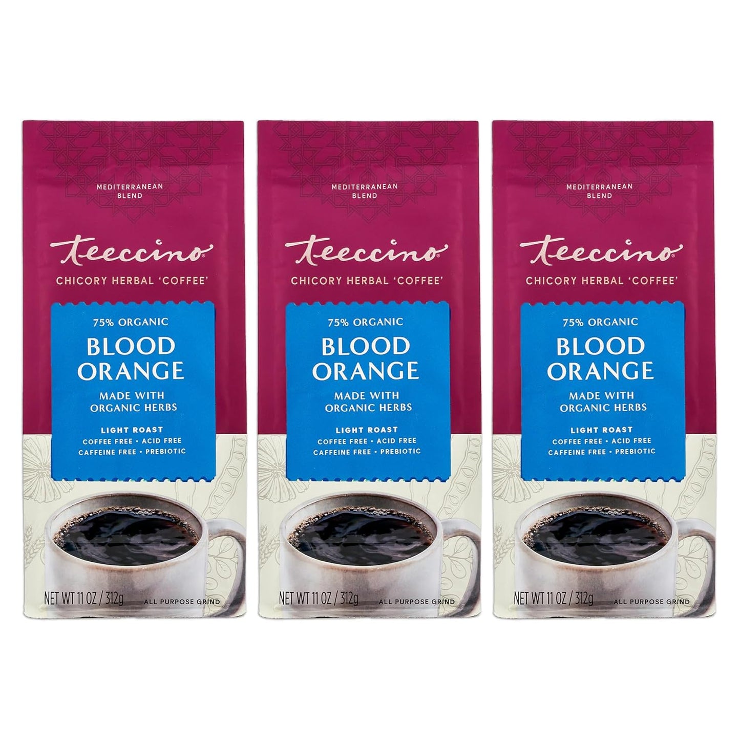 Teeccino Blood Orange Chicory Coffee Alternative - Caffeine Free