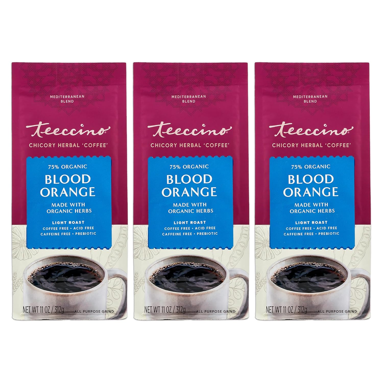 Teeccino Blood Orange Chicory Coffee Alternative - Caffeine Free