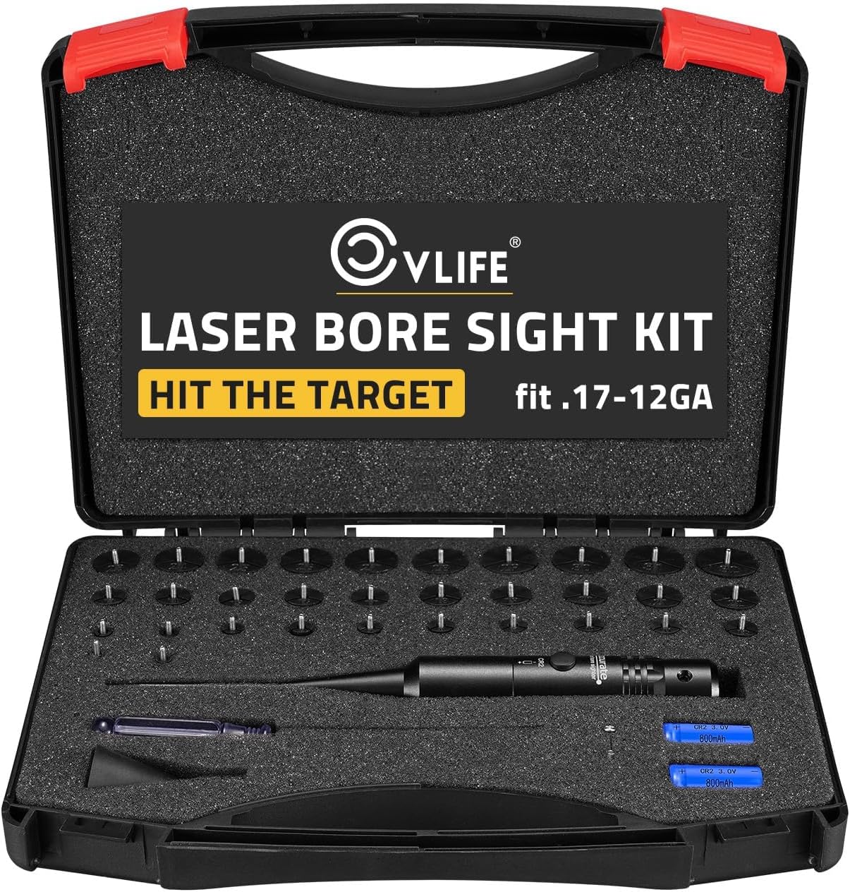 CVLIFE Professional Laser Bore Sight Kit with 32 Adapters