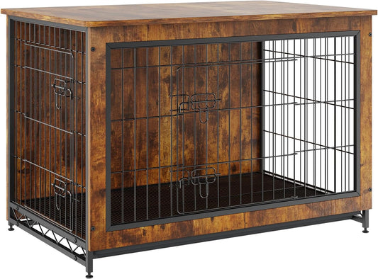 VEVOR Dog Crate Furniture - Stylish 38 inch Wooden Dog Crate