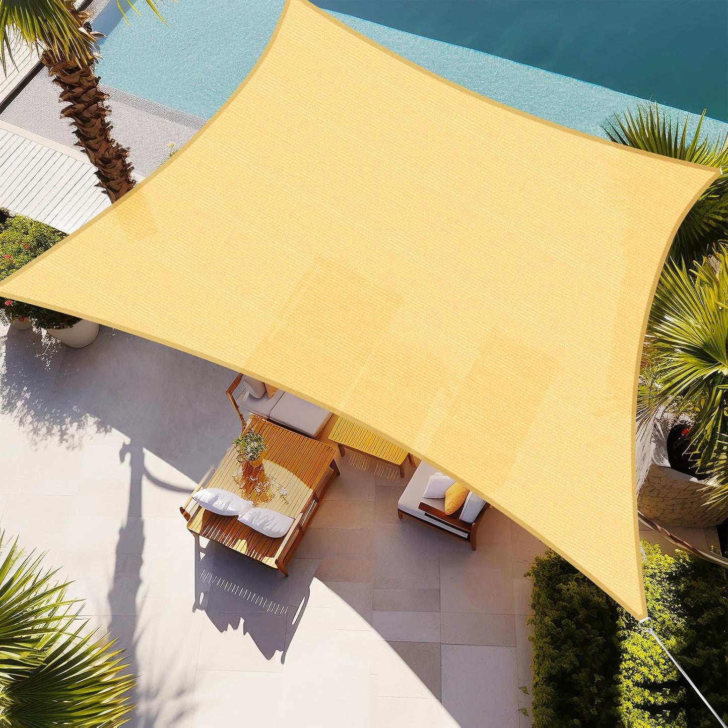 Rectangle 20ftX20ft Sun Shade Sail for Patio Garden by Shade&Beyond
