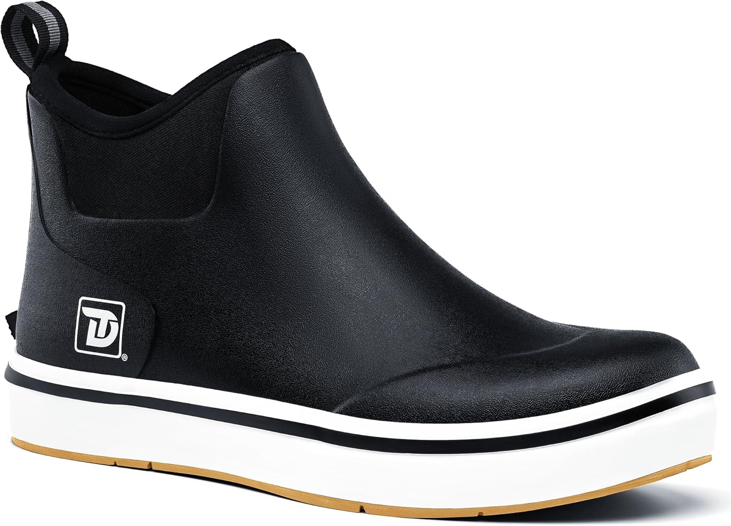 Trudave Mens Deck Boots: Waterproof Rubber Fishing Rain Boots