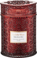 Ruby Berry Bliss Scented Candle - Festive 19 oz Wooden Wick