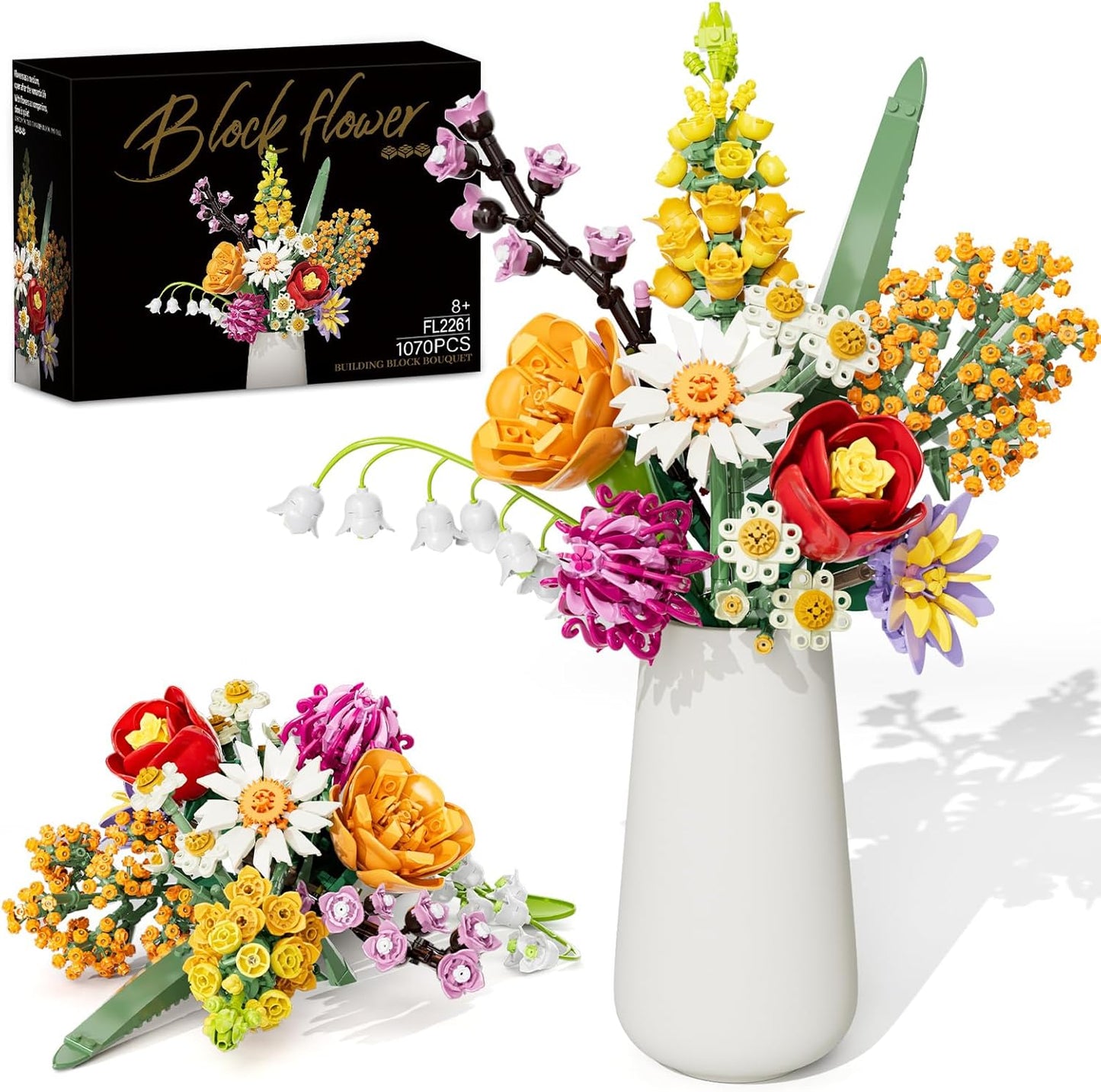 Flowers Bouquet Building Set - 1070PCS Wildflower Collection
