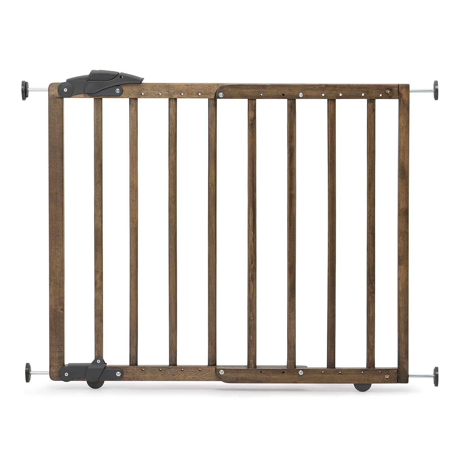 Dreambaby Rustic Wooden Baby Gate: Drill-in or No Screw, Walk Through for Stairs and Doorways