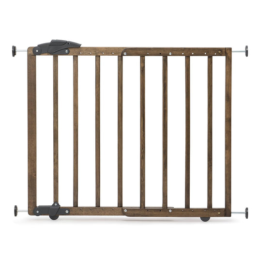 Dreambaby Rustic Wooden Baby Gate: Drill-in or No Screw, Walk Through for Stairs and Doorways