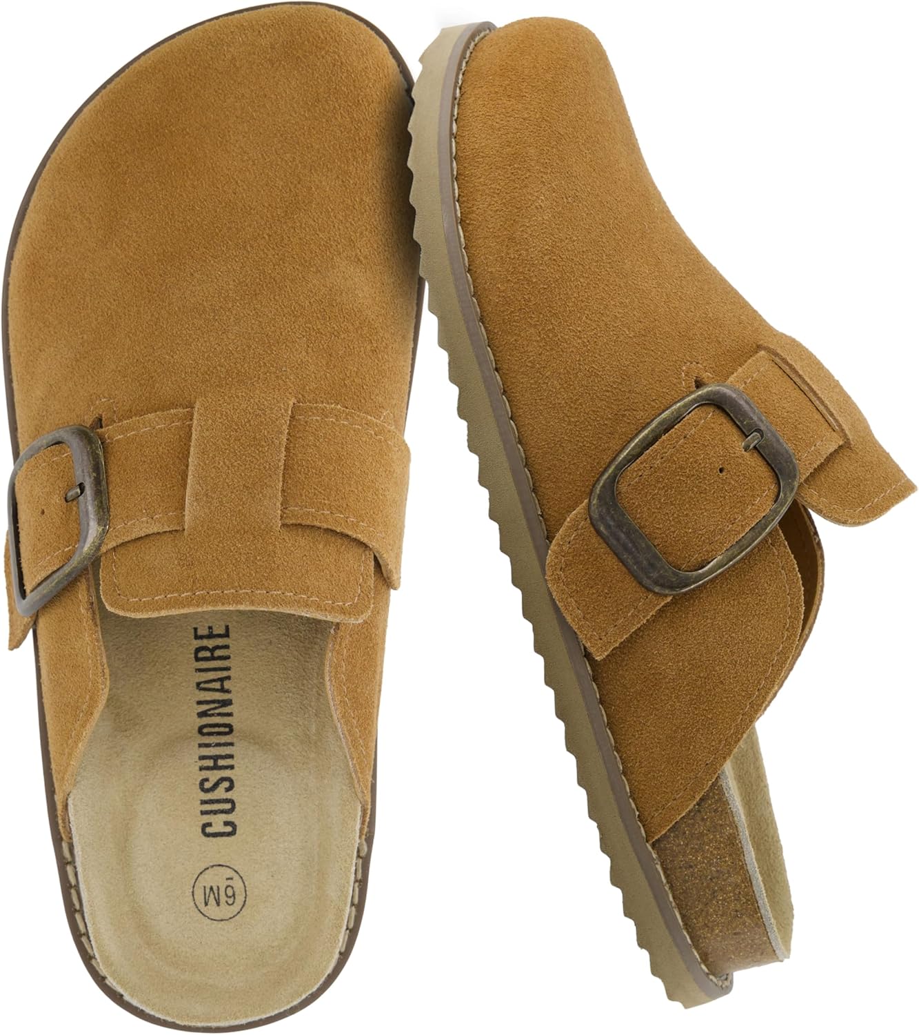 CUSHIONAIRE Women's Blain Genuine Suede Slip-On Clogs Review