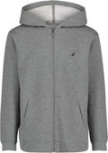 Nautica Boys Zip Up Hoodie Sweatshirt - Lightweight Fleece Layer